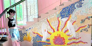 Freska – abiturientės dovana gimnazijai