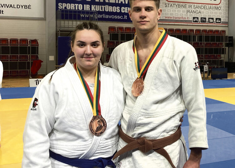 Lietuvos dziudo čempionate iškovojo bronzos medalius