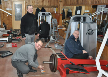 Treniruoklių salė papildyta naujais įrengimais