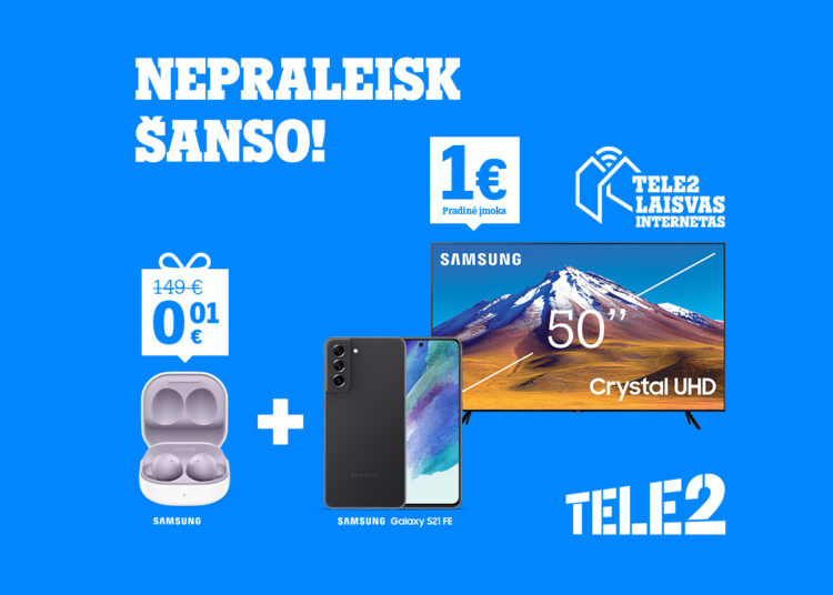 Metus pradėkite su puikiomis  nuolaidomis: pasinaudokite  „Tele2“ pasiūlymais