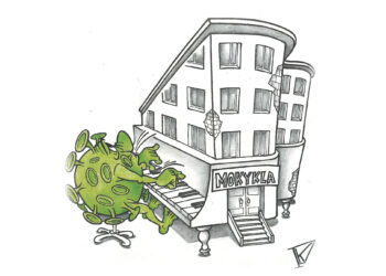 Dėl COVID-19 plitimo viena klasė dirba nuotoliniu būdu