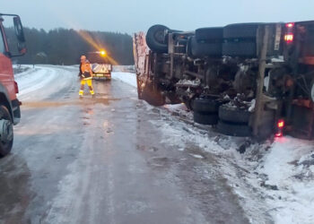 Apvirto kelininkų barstyvuvas