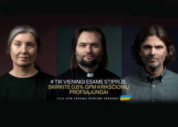 Krikščionių profsąjunga visą gautą 0,6 proc. GPM paramą paskirs Ukrainai