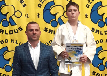 Dideliame dziudo turnyre iškovotas medalis