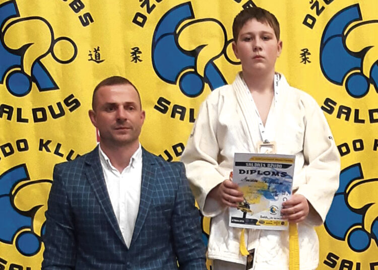 Dideliame dziudo turnyre iškovotas medalis