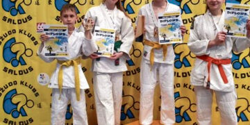 Prizinės vietos dziudo turnyre Latvijoje