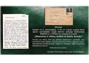 Tremtinių laiškų parodos pristatyme Biržuose – jautrios Liudo Mažylio šeimos istorijos
