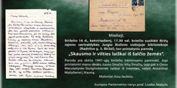 Tremtinių laiškų parodos pristatyme Biržuose – jautrios Liudo Mažylio šeimos istorijos