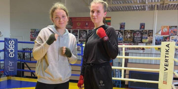 Treniravosi su Lietuvos bokso rinktinės narėmis