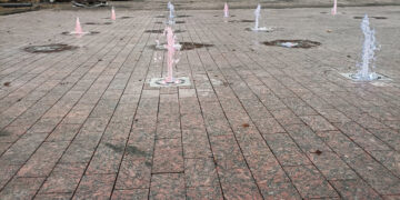 J. Janonio aikštėje išbandytas fontanas