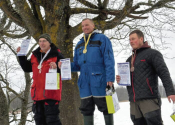 Dalyvavo poledinės žūklės varžybose Jakabpilyje
