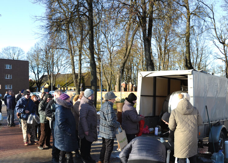 Pieno puta ant gatvės grindinio