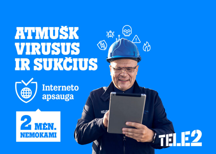 Išskirtinis pasiūlymas „Tele2“ klientams: operatorius pasirūpins apsauga internete be papildomų veiksmų