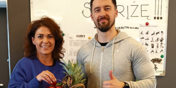 Už laimėtą sportinį iššūkį – vaisių pintinė