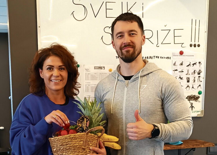 Už laimėtą sportinį iššūkį – vaisių pintinė