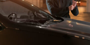 Automobilį daužė ir badė iš peties