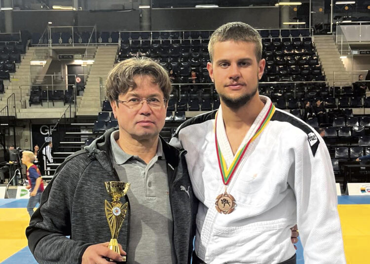 Lietuvos dziudo čempionate ir tarptautiniame turnyre iškovoti medaliai