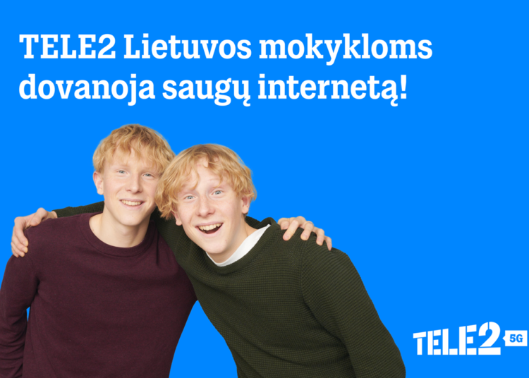 „Tele2“ Lietuvos mokykloms dovanoja interneto apsaugos paslaugą