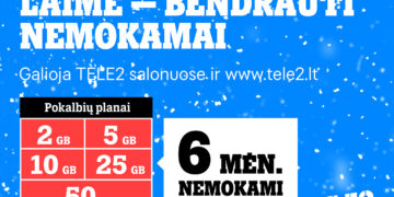 Per Kalėdas dovanokite laimę bendrauti ir patys gaukite dovanų: „Tele2“ tęsia šventinių pasiūlymų maratoną
