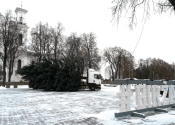 Kalėdų eglutė miestą pripildė švenčių laukimo