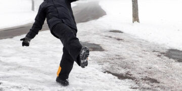 Kritęs ant ledo susilaužė žandikaulį