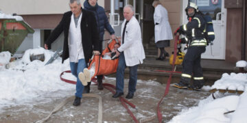 Biržų ligoninėje imituotas gaisras