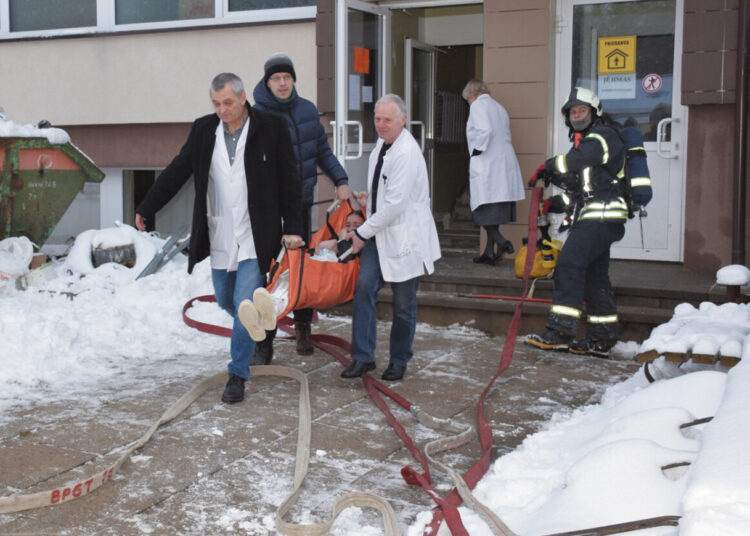 Biržų ligoninėje imituotas gaisras