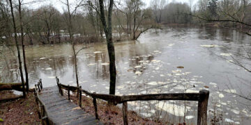Vandens lygis Nemunėlyje pakilo perpus