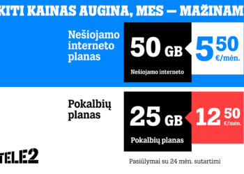 „Tele2“ mažina populiariausių planų kainas – paslaugas teiks iki 60 proc. pigiau