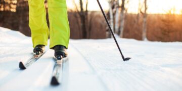 Aeroklubo teritorijoje padaryta lygumų slidžių trasa