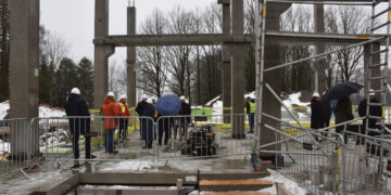 Pirmiausia bus pastatyta sporto salė