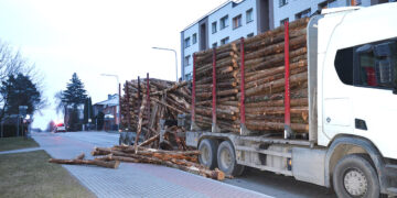 Mieliūnuose apvirto automobilis, Biržuose išvirto rąstai