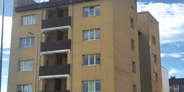 Persmeigtas peiliu merdėjo daugiabučio balkone