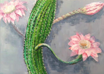 Redakcija pražydo Daivos Zalogienės tapytomis gėlėmis