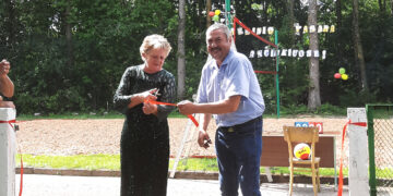 Per Jokūbines Ančiškių kaime buvo atidaryta tinkinio aikštelė.