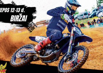 Didysis motokrosas vėl Biržuose, lyderis patyrė traumą