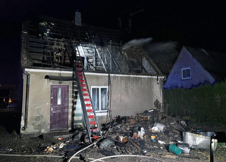 Gaisrą pastebėjo kaimynas