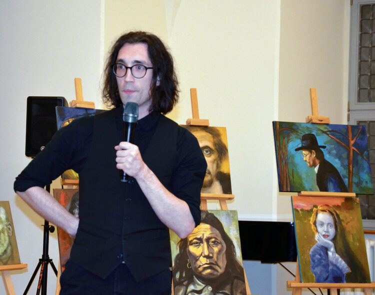 Apie litvinizmo ideologijos grėsmę šalies nacionaliniam saugumui kalbėjo visuomenininkas, informacinio karo tyrinėtojas Dominykas Čivilis. Nuotr. Petro Gudo