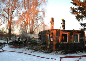 Ugnies liepsnas pastebėjo paryčiais
