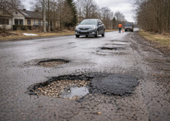 Duobės gatvėse ir keliuose labai neišgąsdino