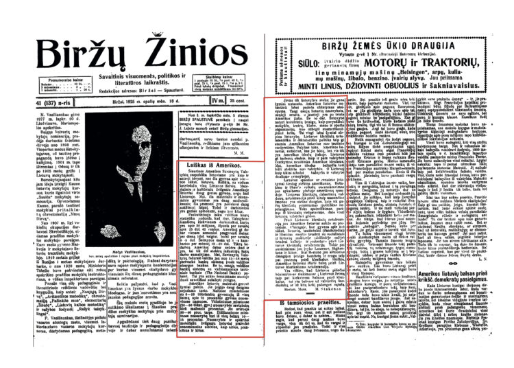 Nuo GAJŪNŲ iki „NEW YORK TRIBUNE“