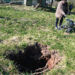 Smegduobę močiutės sodelyje pamatė anūkai