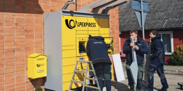 Vabalninke sumontavo paštomatą