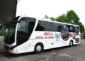 Į Biržus kvies reklama ant tarpmiestinio autobuso